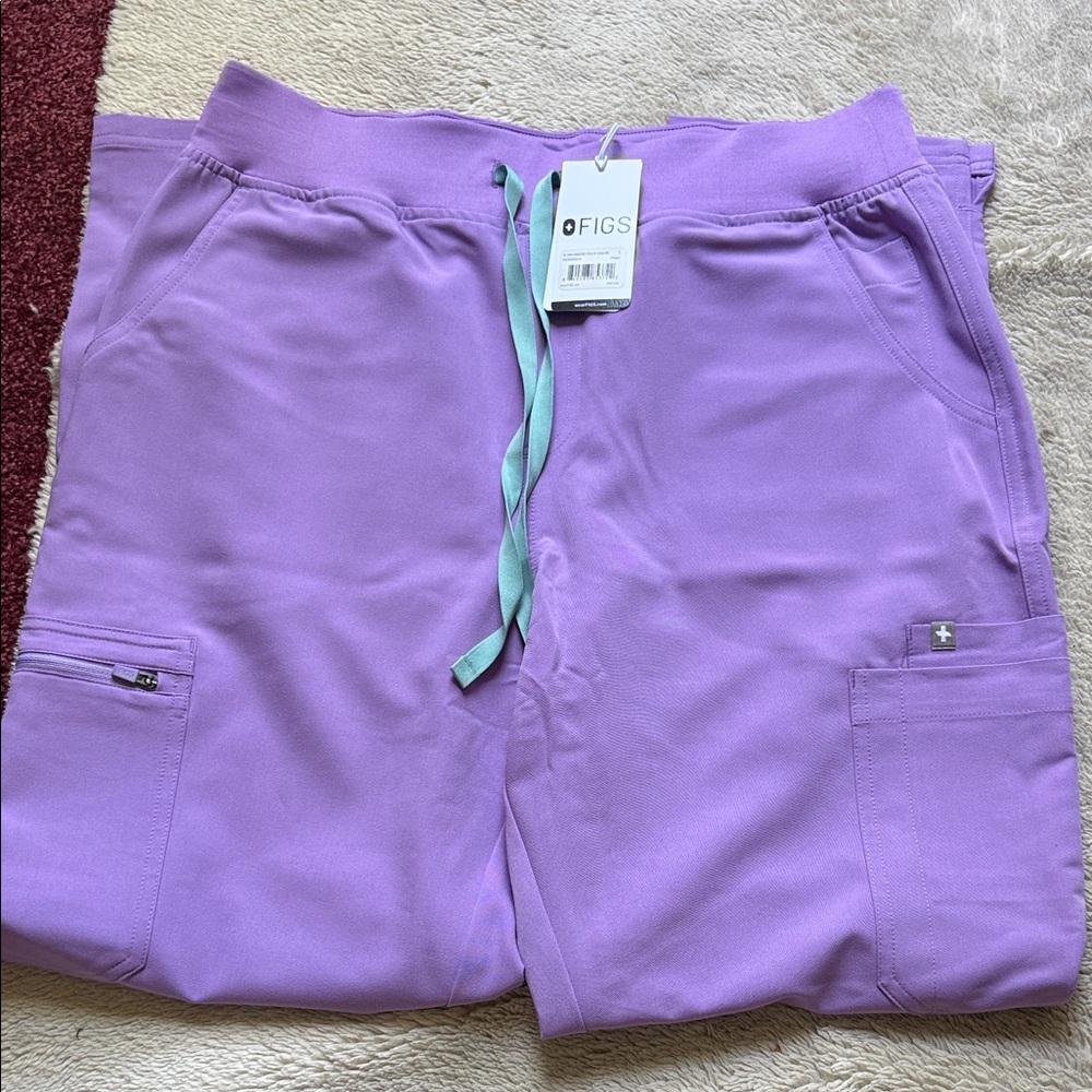 Figs Lavender High-Waist Yola scrub pants Large